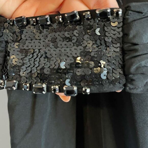 VTG Guess Embellished Halter Mini Dress in Black | SZ S - Picture 11 of 17